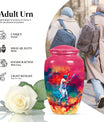 baseball urn with butterfly theme for women's ashes