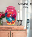 baseball urn with butterfly theme for women's ashes