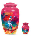 baseball urn with butterfly theme for women's ashes