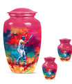 baseball urn with butterfly theme for women's ashes