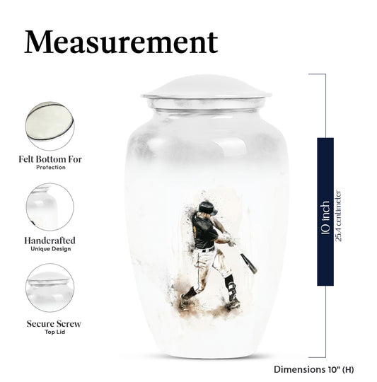 10 Inch Classic Baseball Urn for adult ashes 
