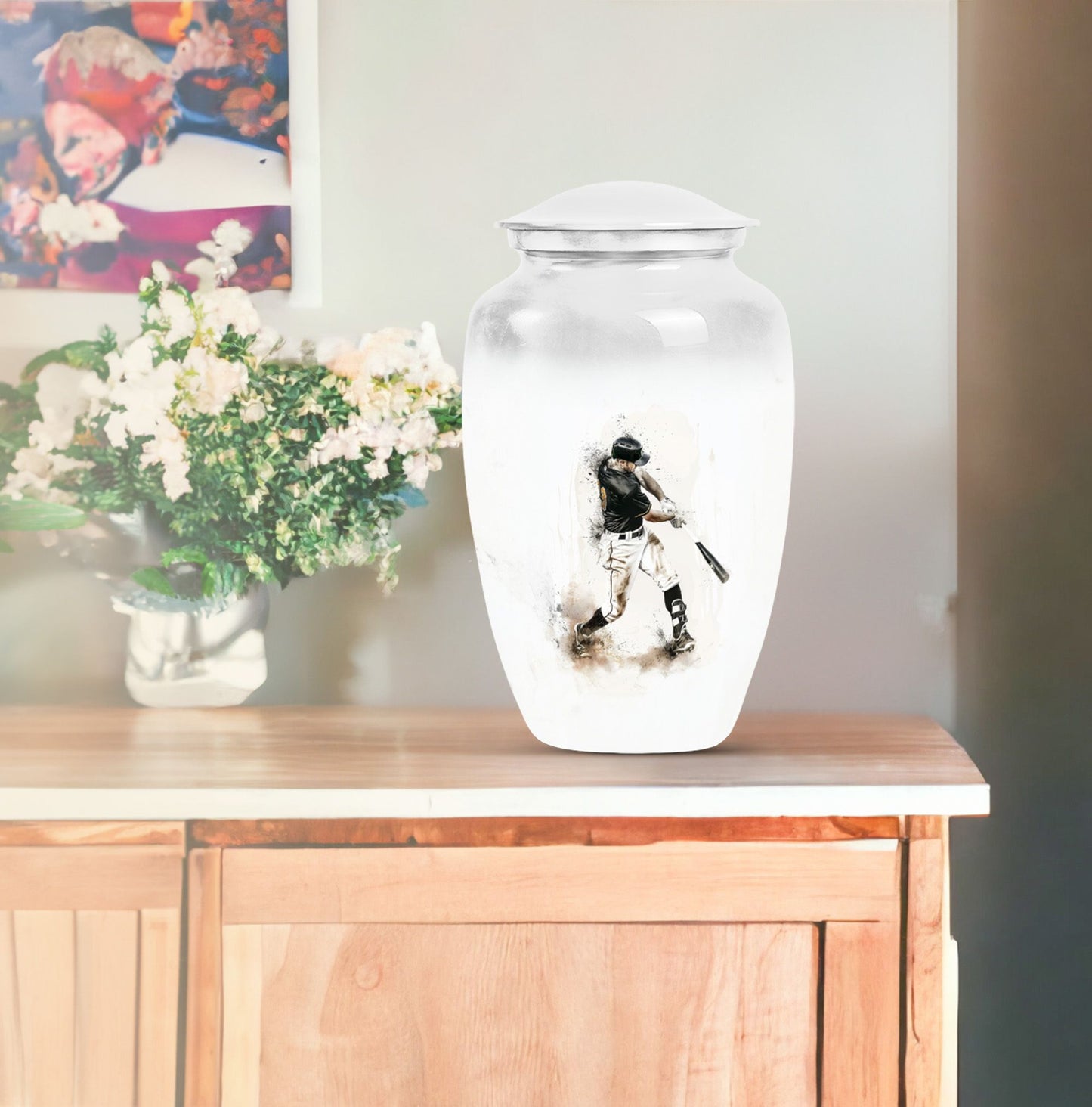 10 Inch Classic Baseball Urn for adult ashes 