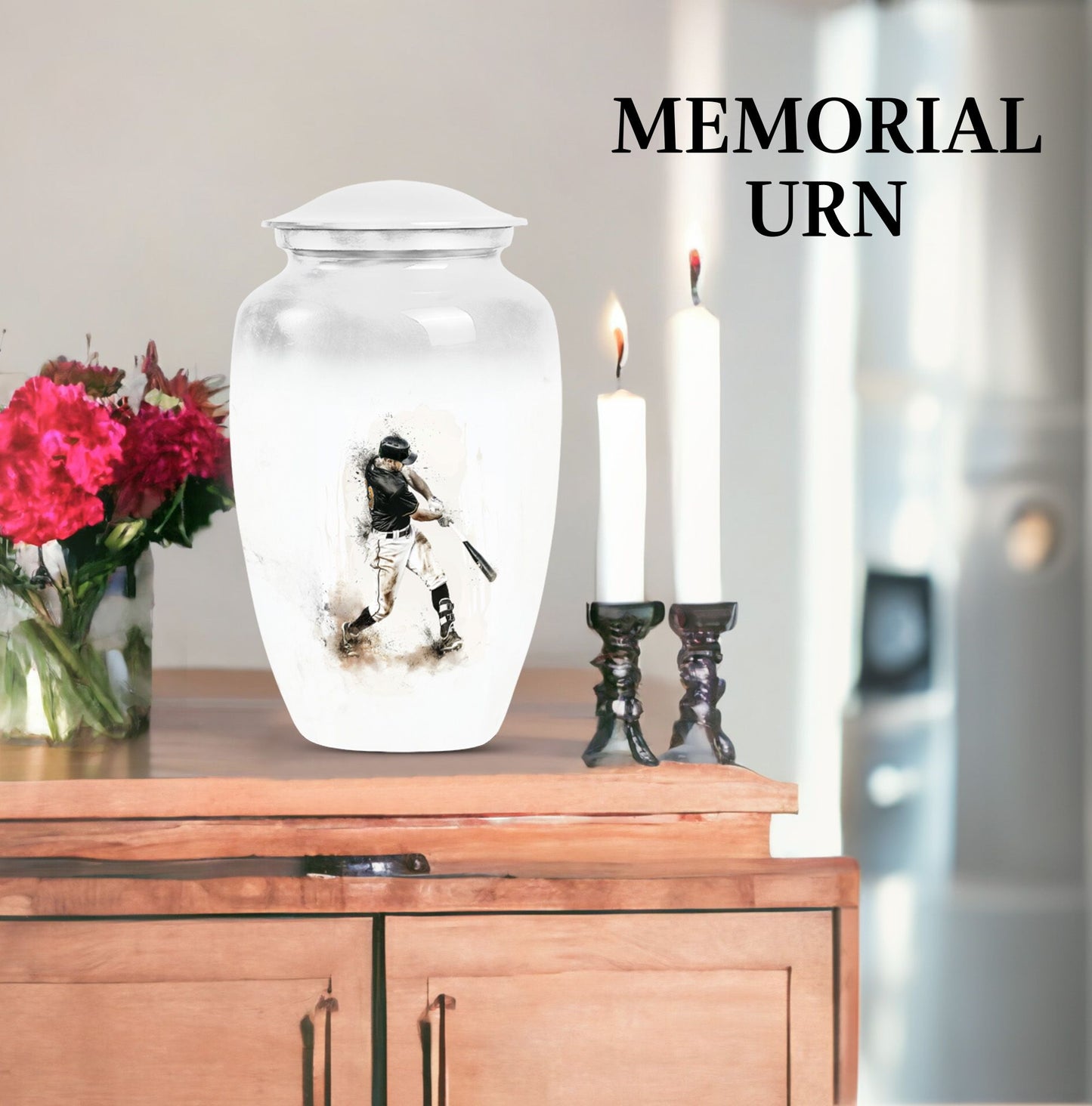 10 Inch Classic Baseball Urn for adult ashes 
