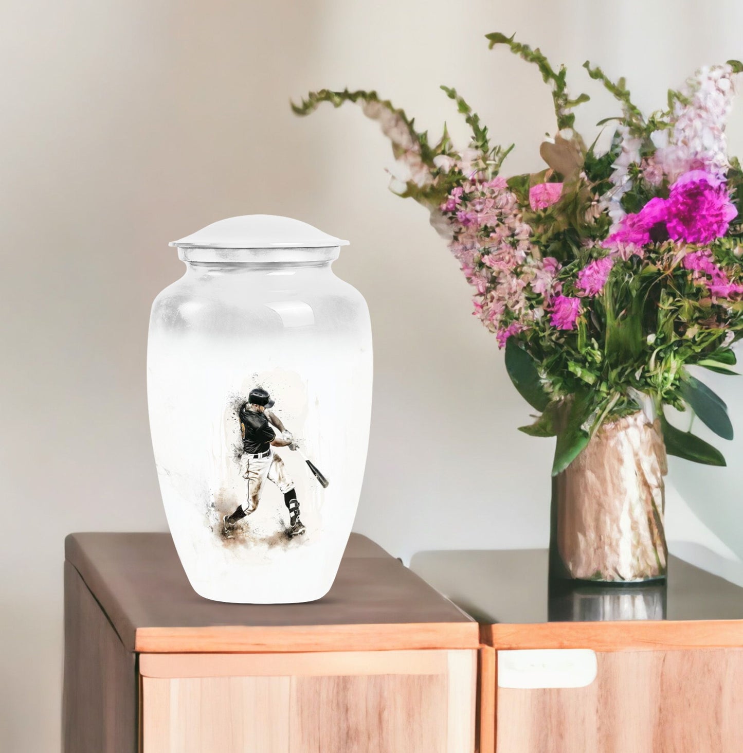 10 Inch Classic Baseball Urn for adult ashes 