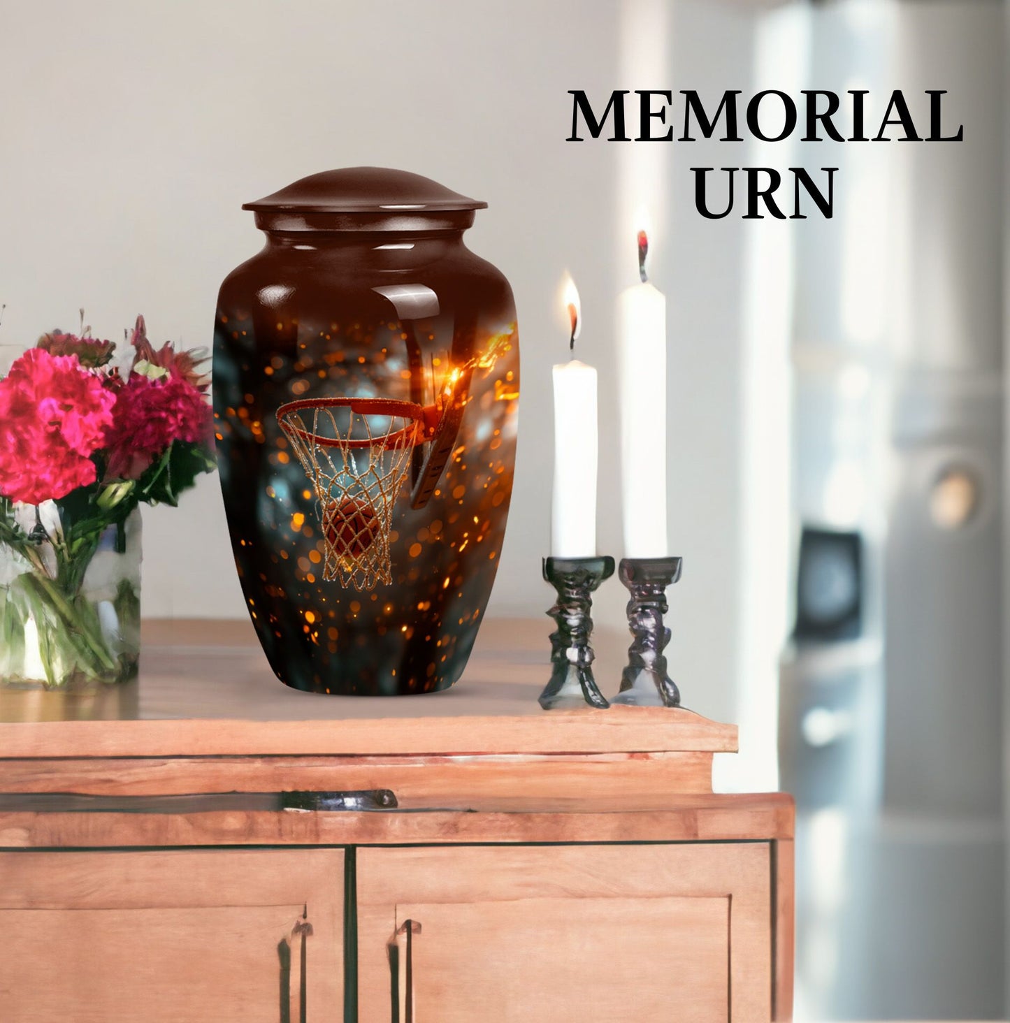 basketball urn for cremation ashes