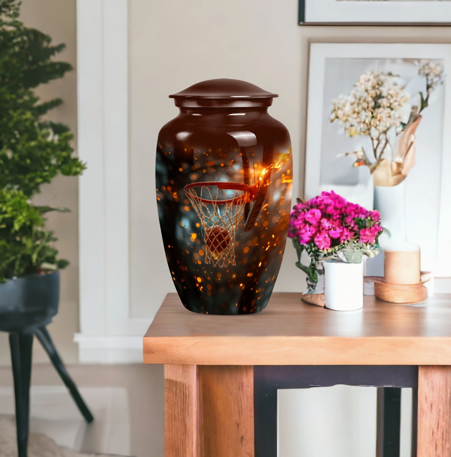 basketball urn for cremation ashes