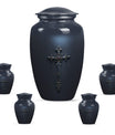 Cross Theme Large Urn With 4 Keepsake Urn