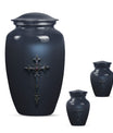 Cross Theme Large Urn With 2 Keepsake Urn