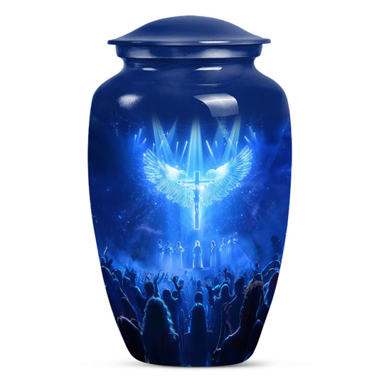 Cross Theme Large Urn 10 Inch