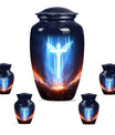 Cross Theme Large Urn With 4 Keepsake Urn