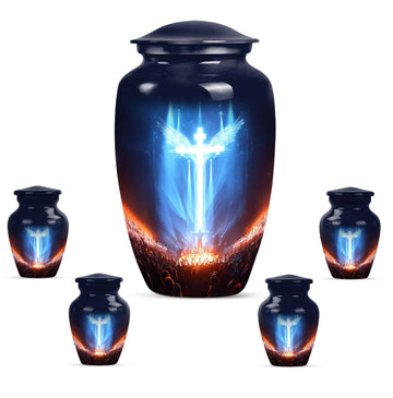 Large Urn With 4 Keepsake Urn