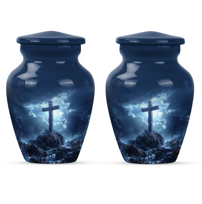 gramophone styled cross urn for male cremation