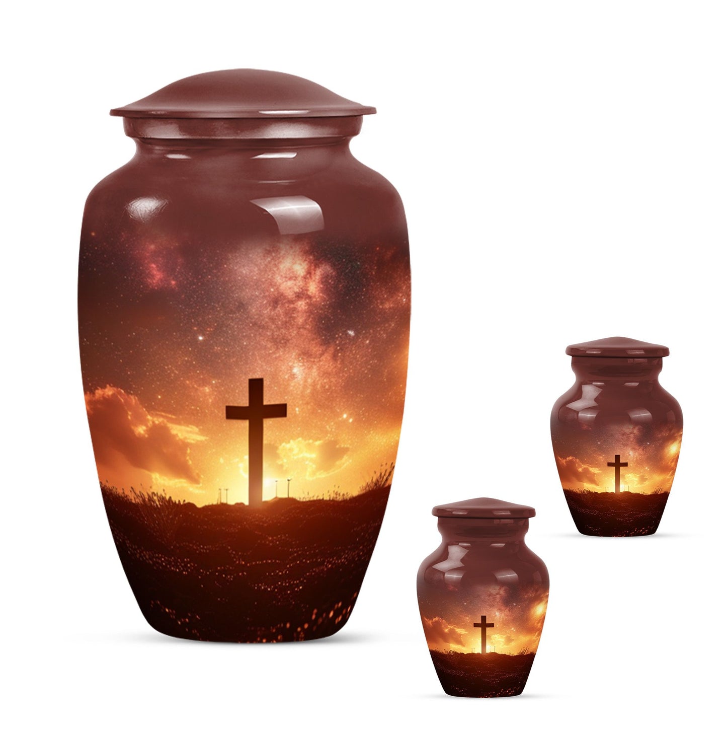 cross urn for male and female