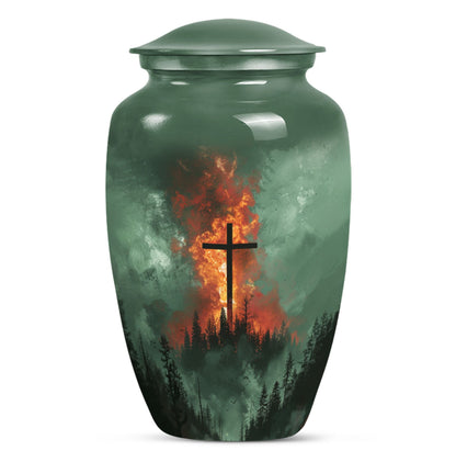  gramophone-themed cross urn