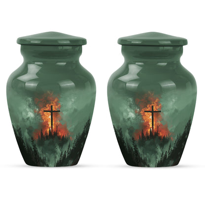  gramophone-themed cross urn