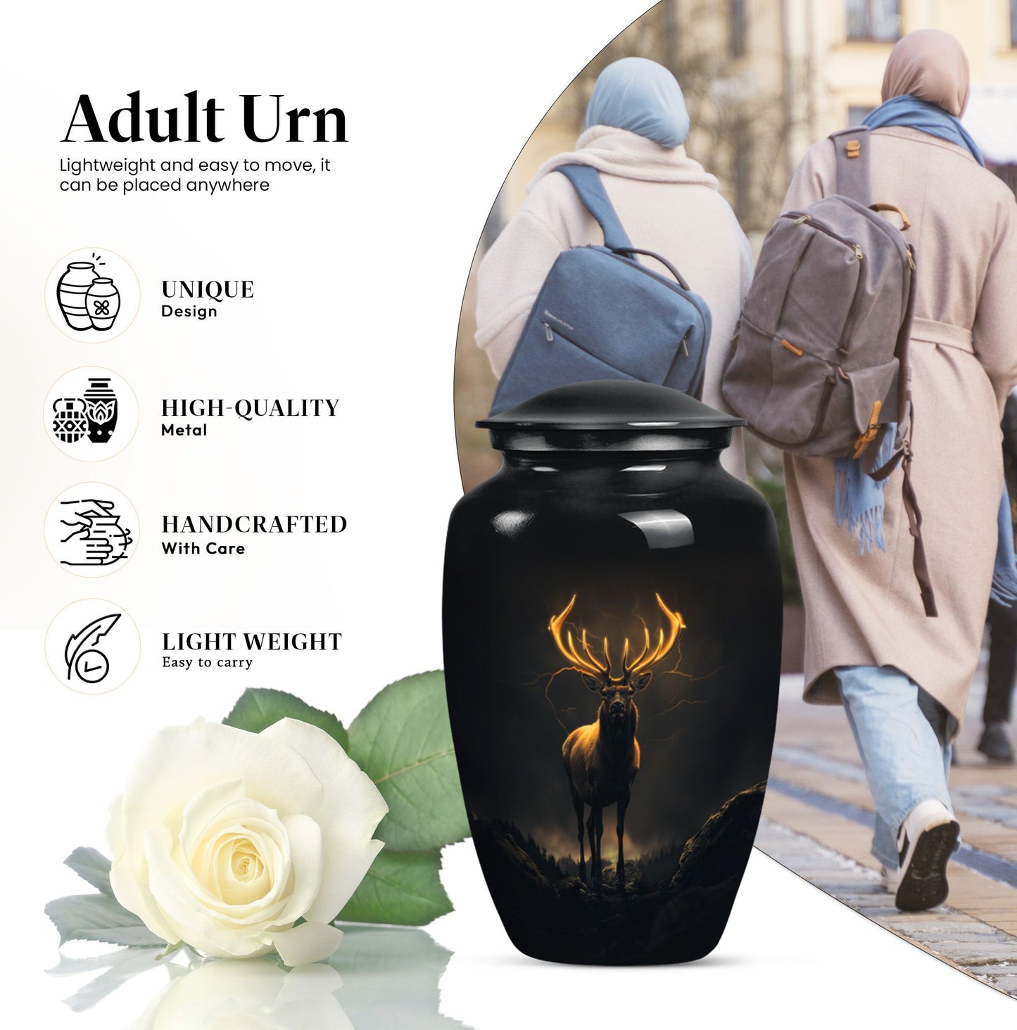  deer urn for human 