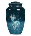 Classic aluminium deer urn for mother's cremation ashes