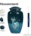 Classic aluminium deer urn for mother's cremation ashes