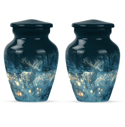 Large classic urn for cremation, handcrafted in aluminium.