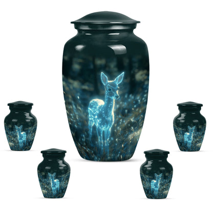 10-inch classic deer cremation urn