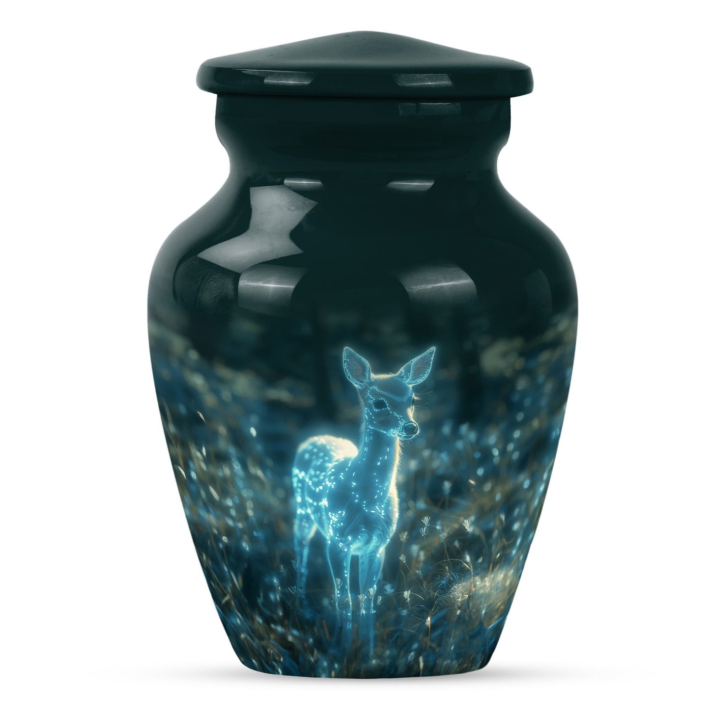10-inch classic deer cremation urn