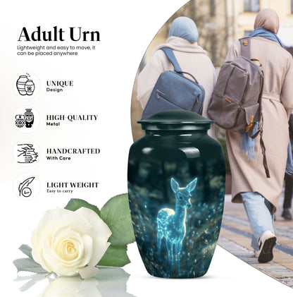 10-inch classic deer cremation urn