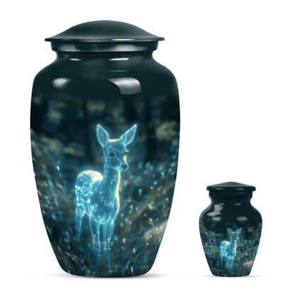 10-inch classic deer cremation urn