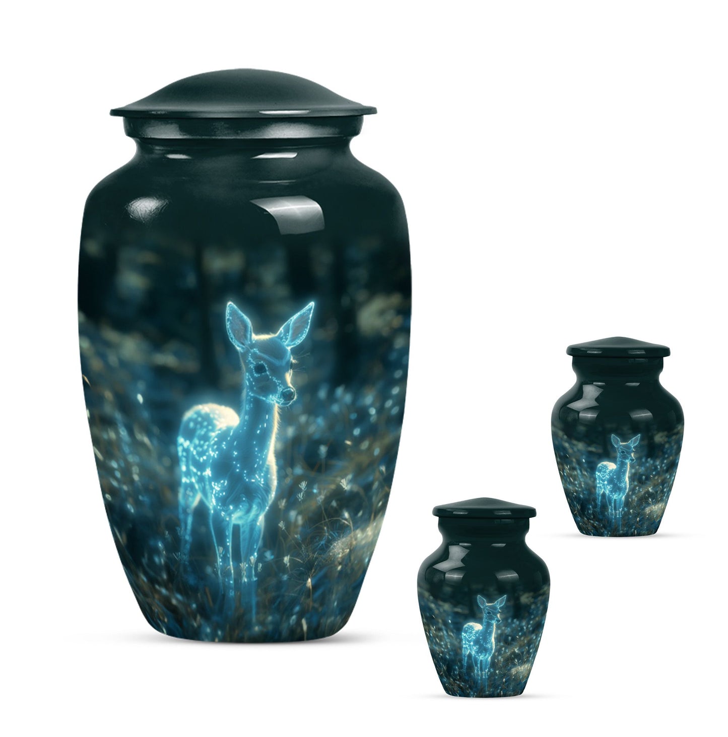 10-inch classic deer cremation urn