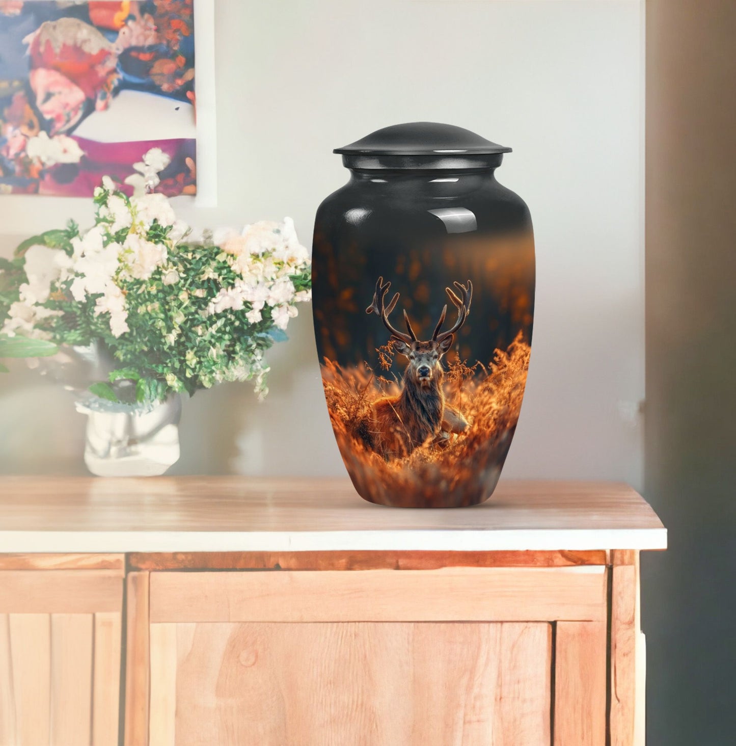 deer cremation urn.