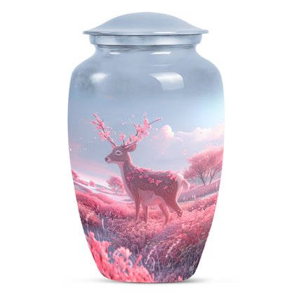10-inch Classic Gramophone-themed Deer Urn for Human Ashes