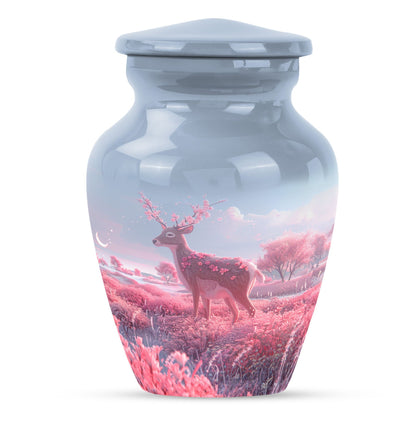 10-inch Classic Gramophone-themed Deer Urn for Human Ashes