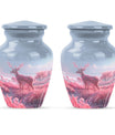 10-inch Classic Gramophone-themed Deer Urn for Human Ashes