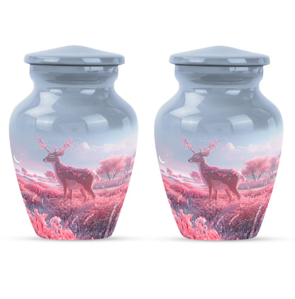 10-inch Classic Gramophone-themed Deer Urn for Human Ashes