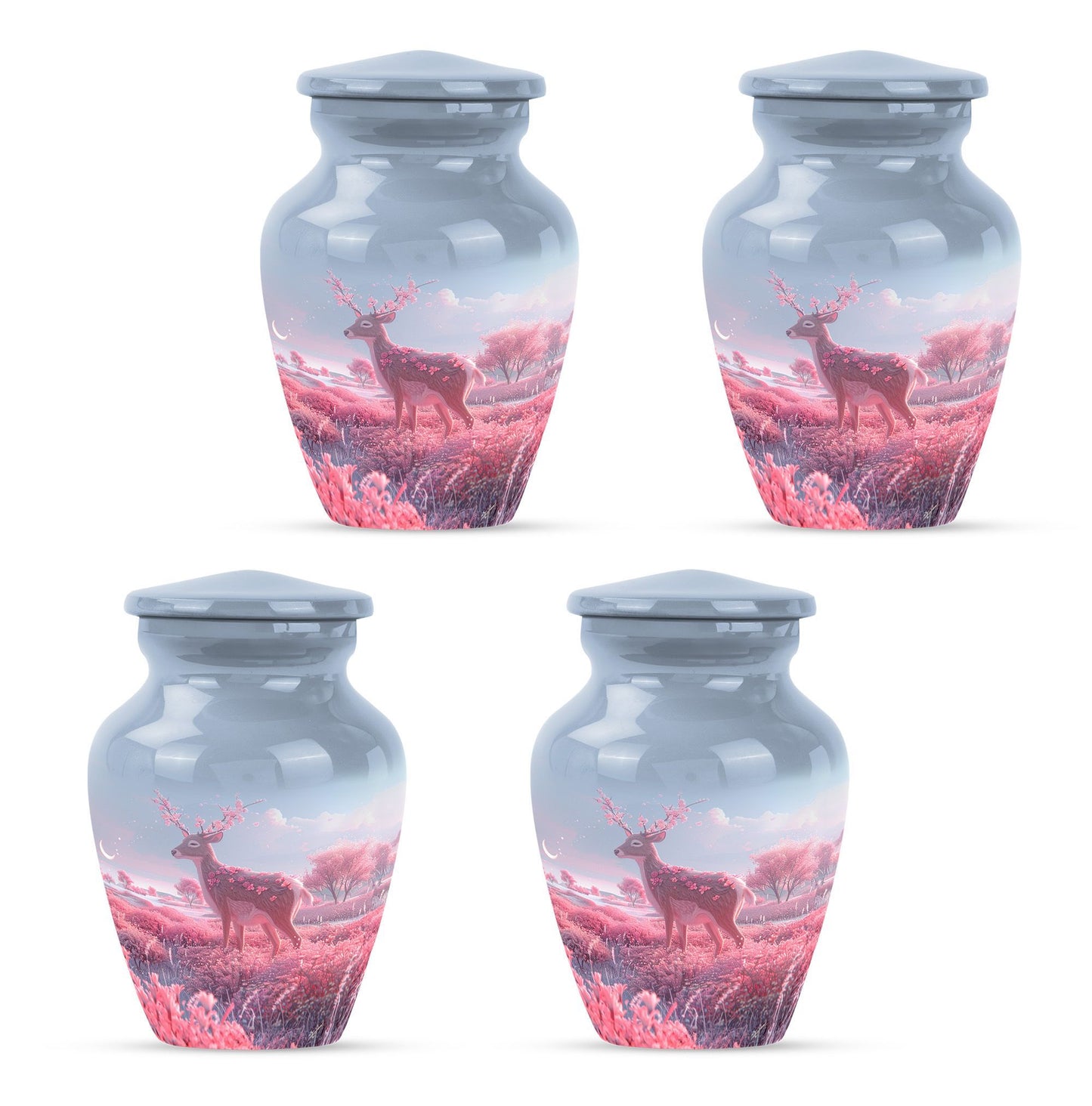 10-inch Classic Gramophone-themed Deer Urn for Human Ashes