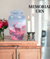 10-inch Classic Gramophone-themed Deer Urn for Human Ashes