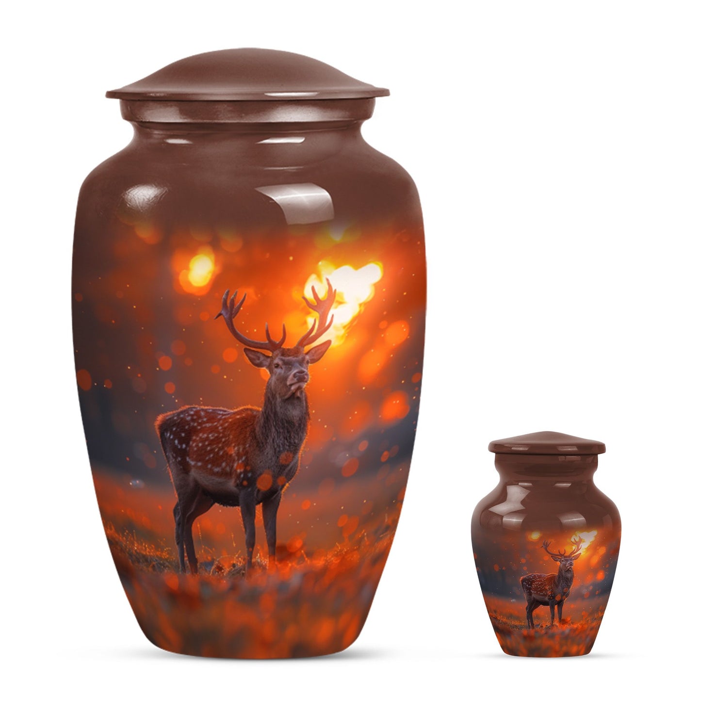 Classic 10 inch deer urn as a gramophone Theme.