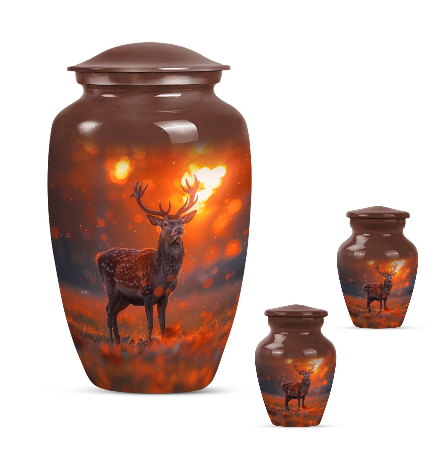 Classic 10 inch deer urn as a gramophone Theme.