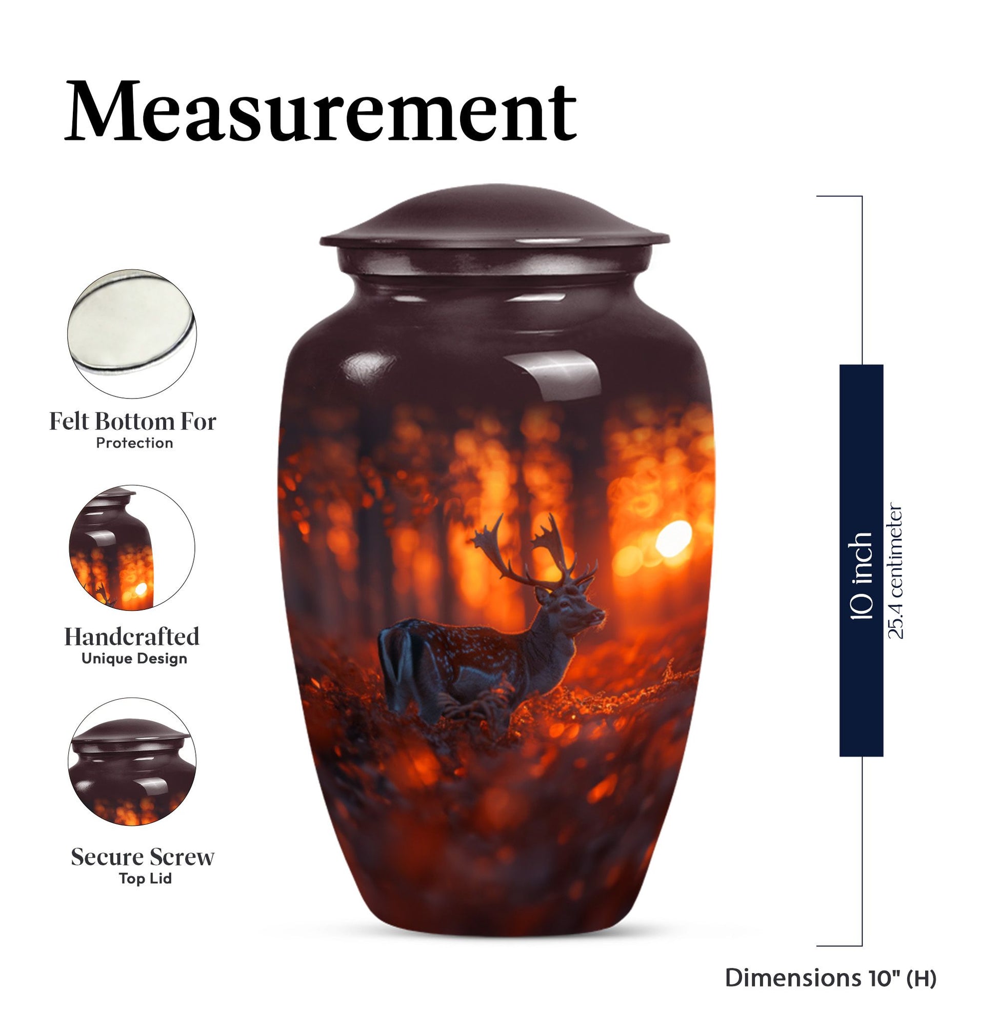 deer urn for human ashes, 