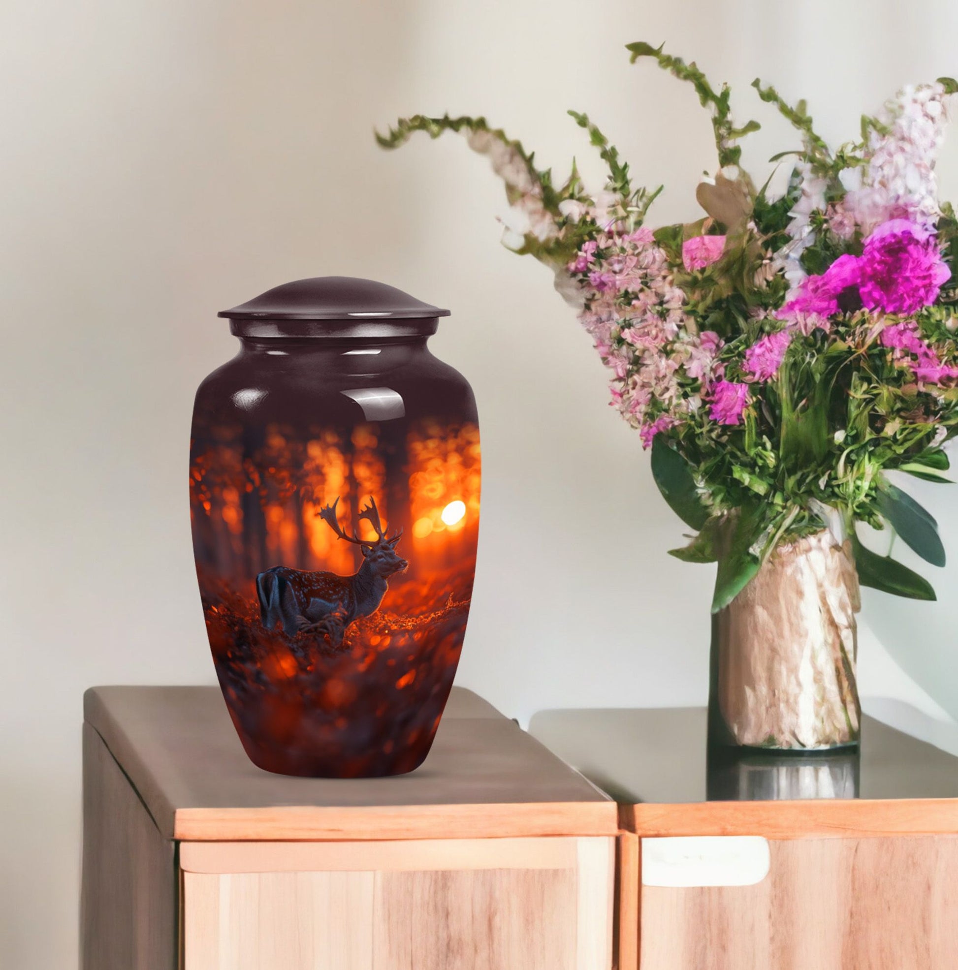 deer urn for human ashes, 