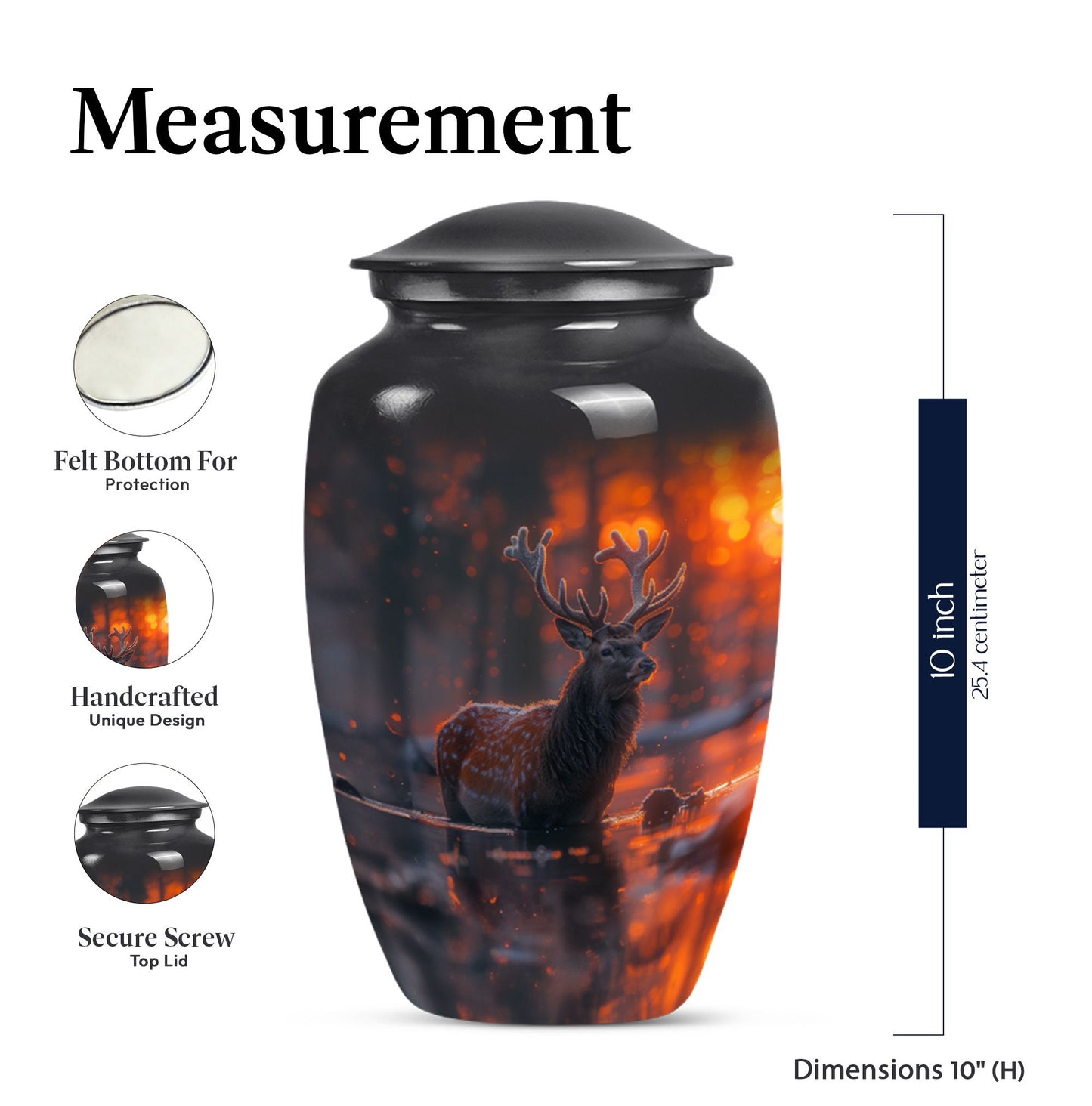 Deer Cremation Urn human ashes