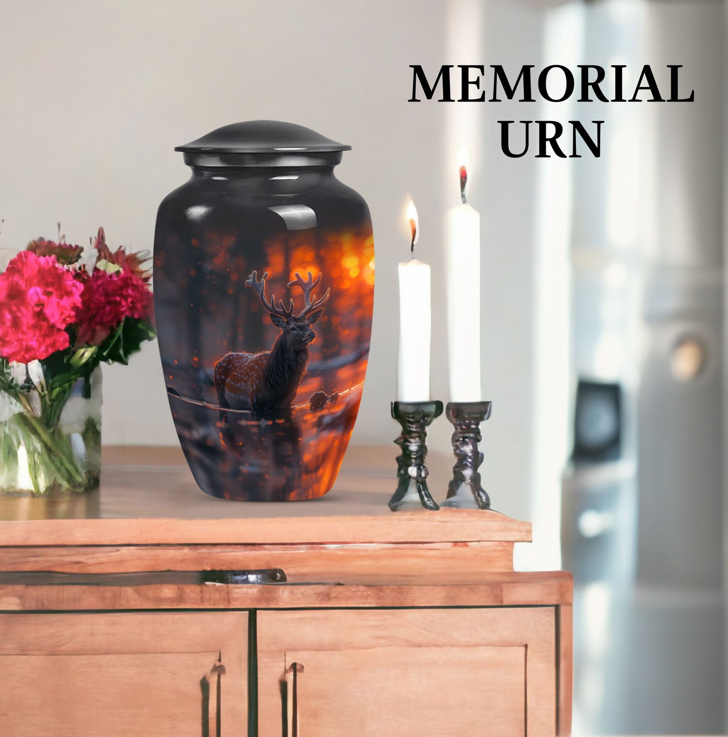 Deer Cremation Urn human ashes