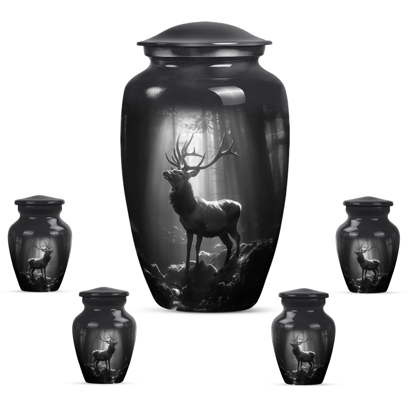 large deer urn for adult human ashes