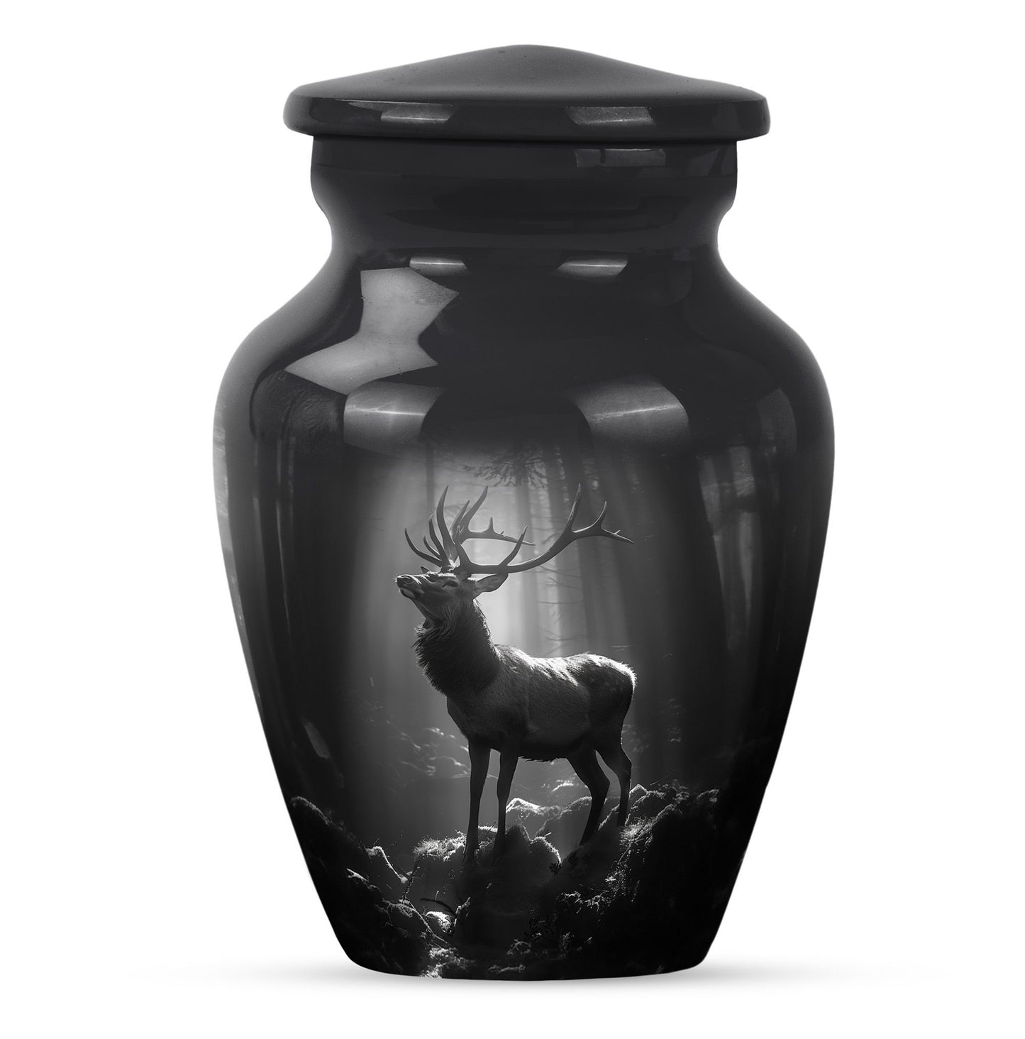 large deer urn for adult human ashes