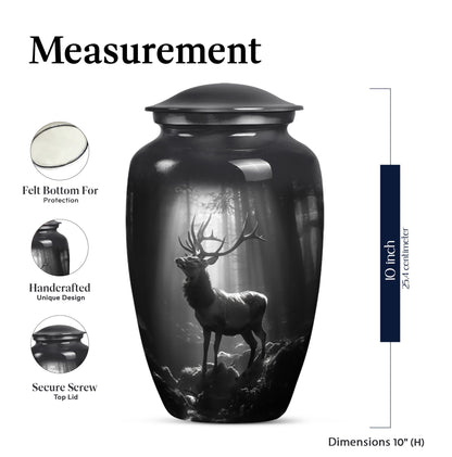 large deer urn for adult human ashes
