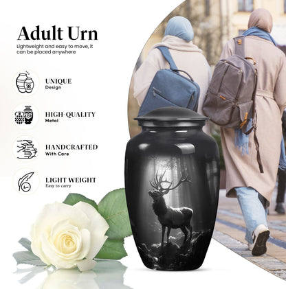 large deer urn for adult human ashes