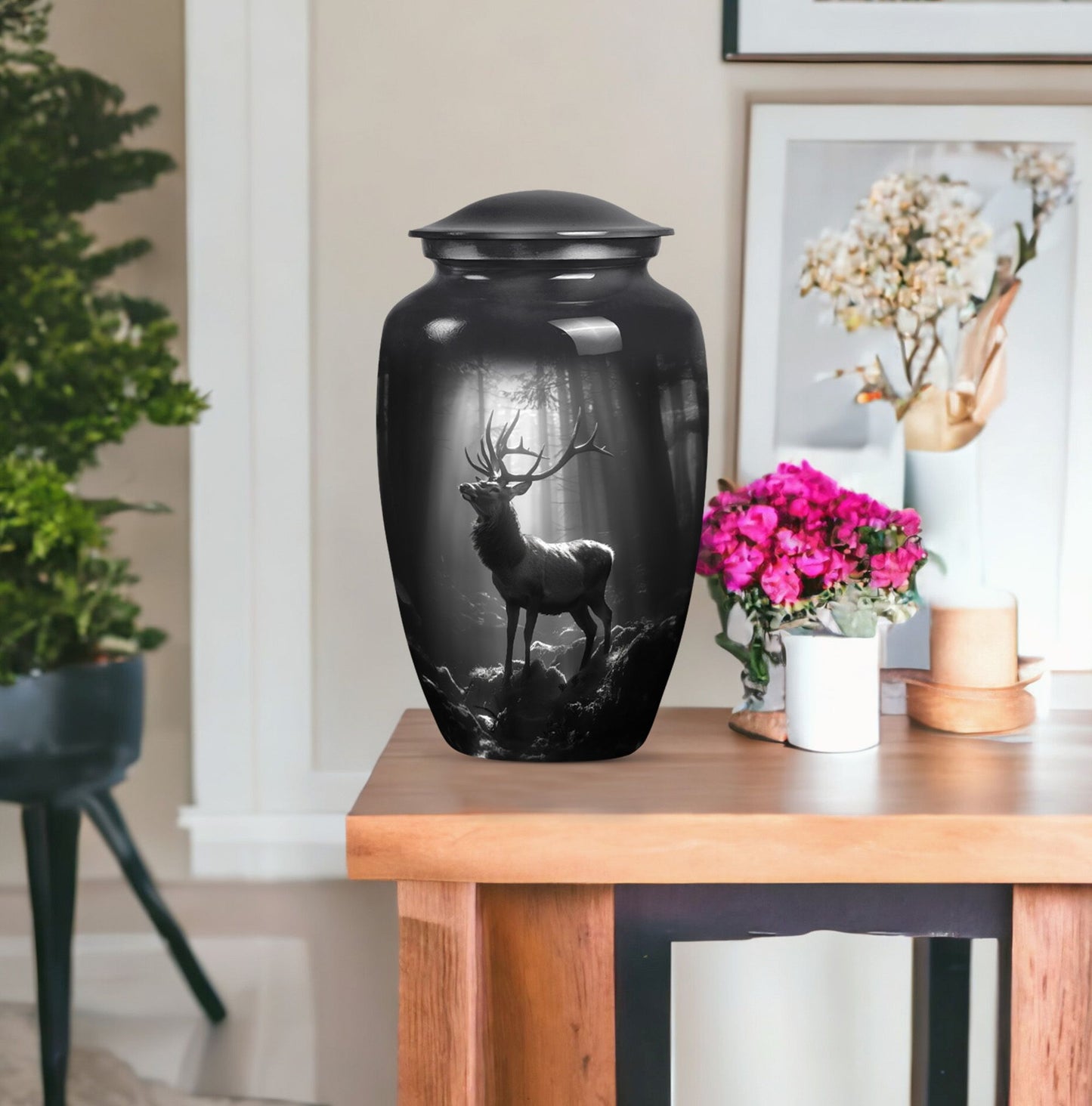 large deer urn for adult human ashes