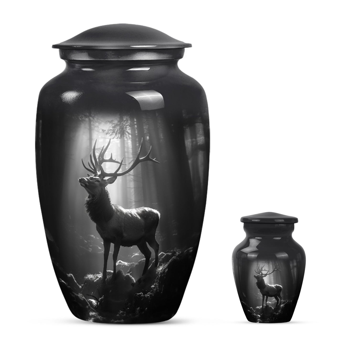 large deer urn for adult human ashes