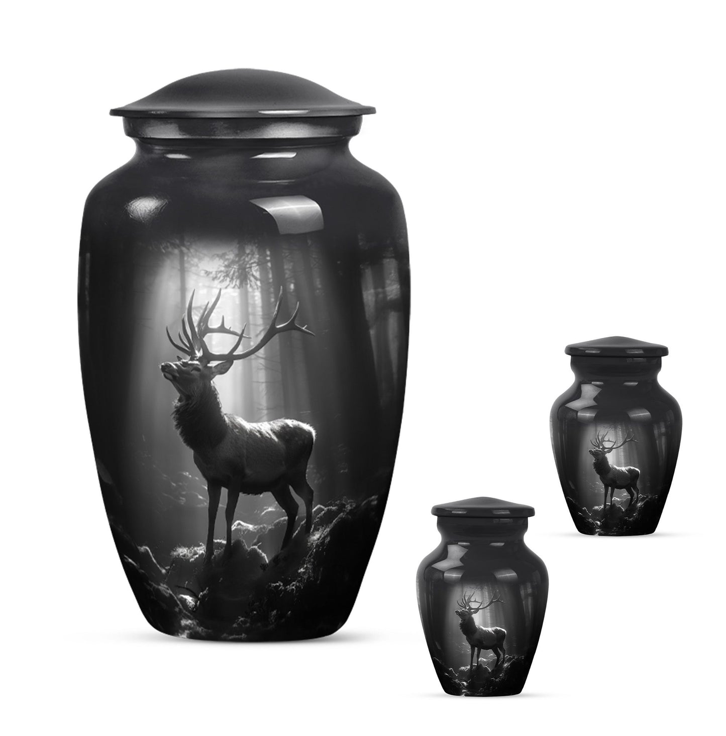 large deer urn for adult human ashes