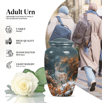 Classic 10 Inch Deer Urn for female ashes.