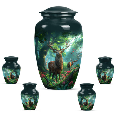 Classic Gramophone themed Deer Urn for human ashes.